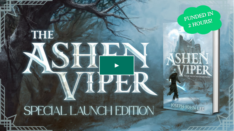 The campaign banner for The Ashen Viper by Joe Lee